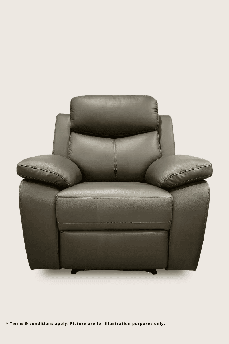Buy REC1030 Half Leather 1 Seater Recliner Sofa Online Malaysia