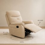 Rustica S-REC 1400 Recliner+Glider+Swivel Sofa Aquaclean from Spain
