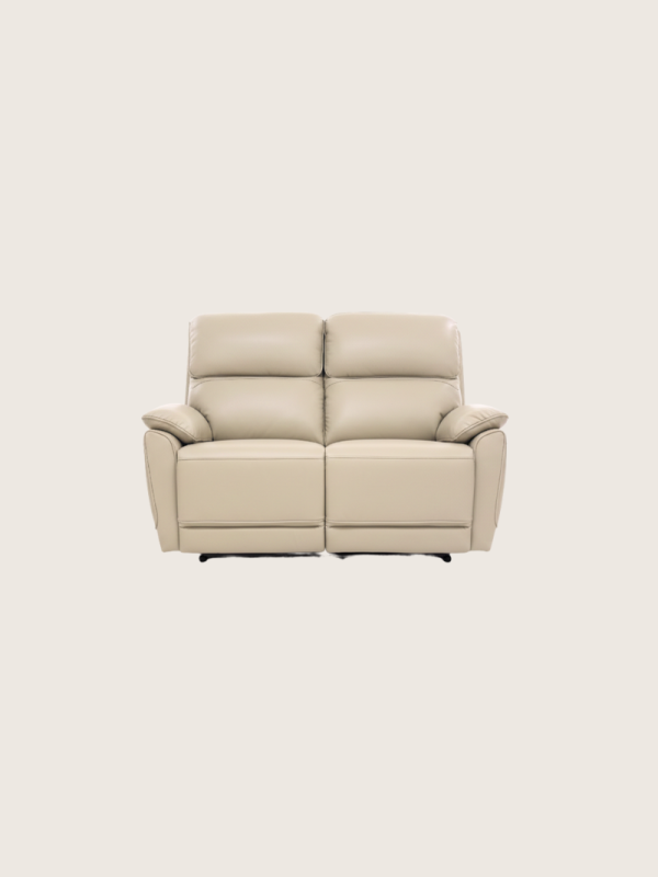 1253 Full Thick Leather Power Recliner Sofa .Col Beige