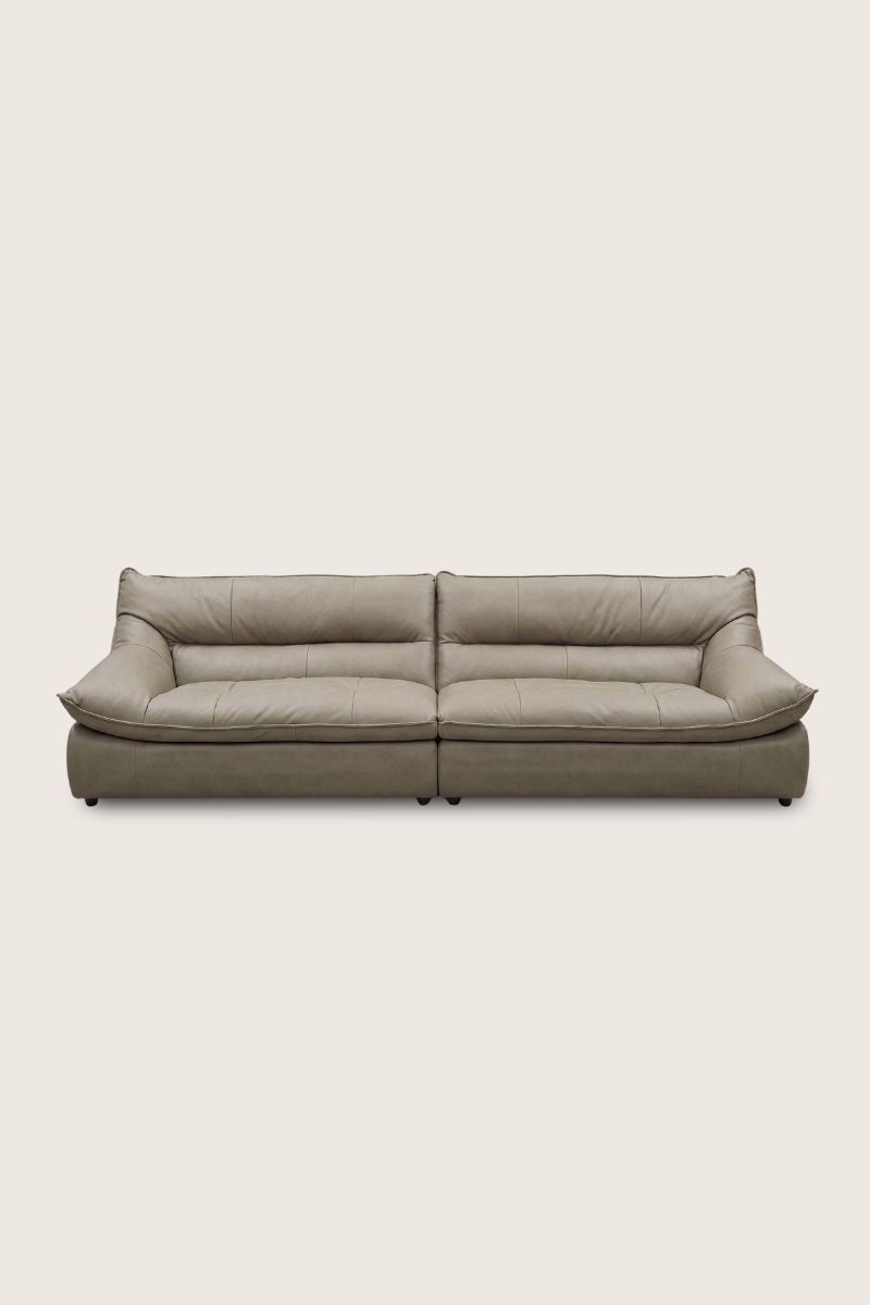 KS-236 4 Seater Sofa | Premium Semi-Aniline Leather