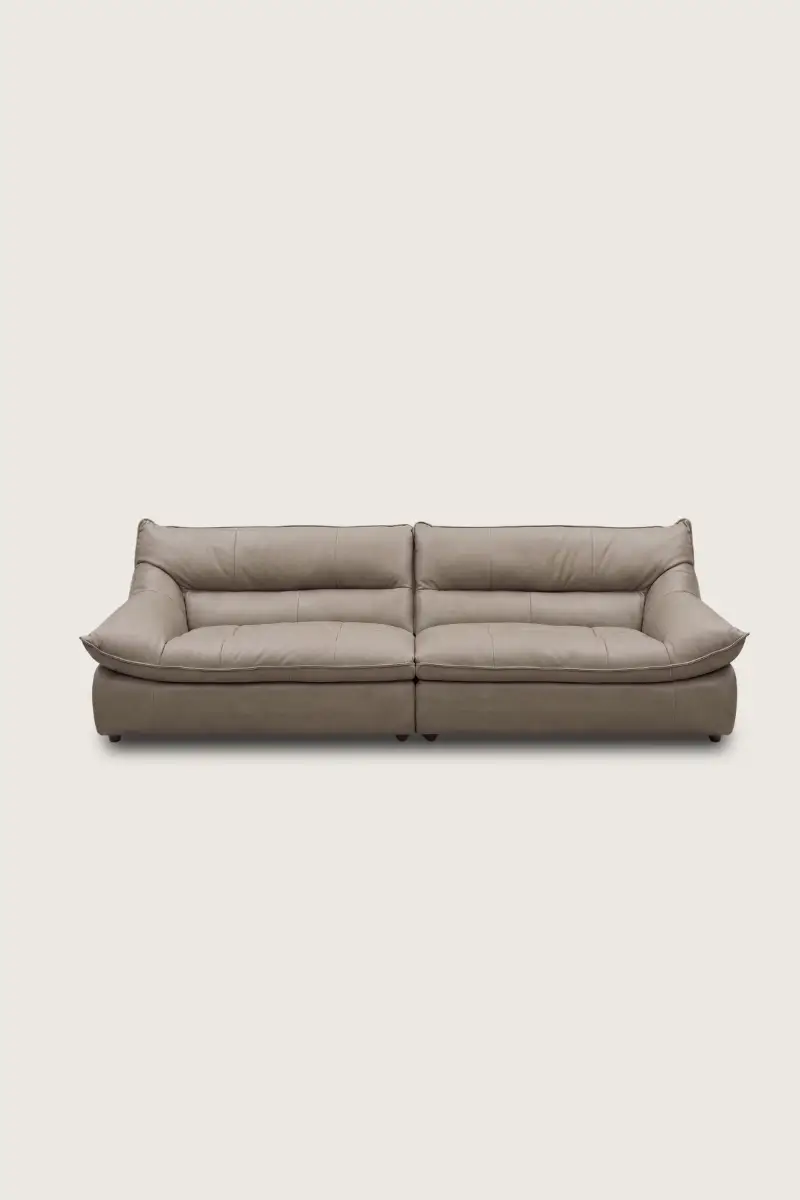 KS-236 4 Seater Sofa | Premium Semi-Aniline Leather