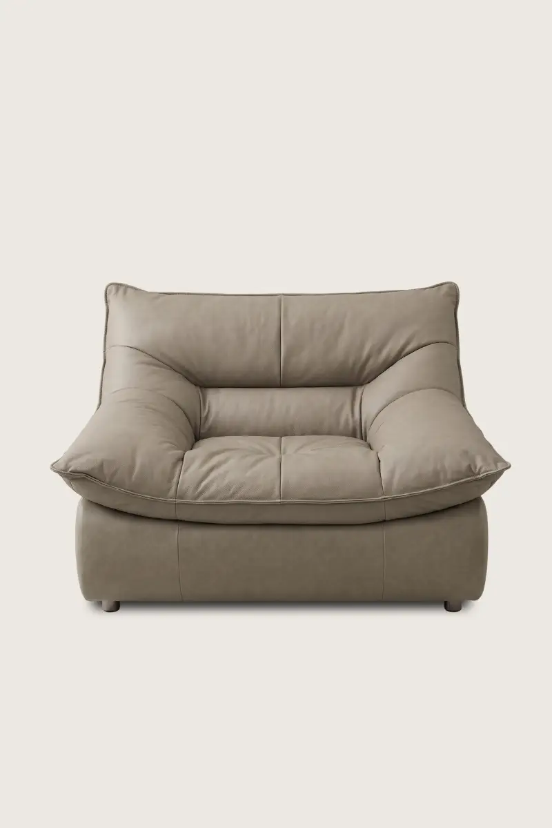 KS-236 4 Seater Sofa | Premium Semi-Aniline Leather