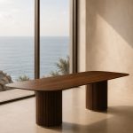 Rustica Wooden Dining Table sea view