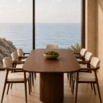 Rustica Wooden Dining Table sea view
