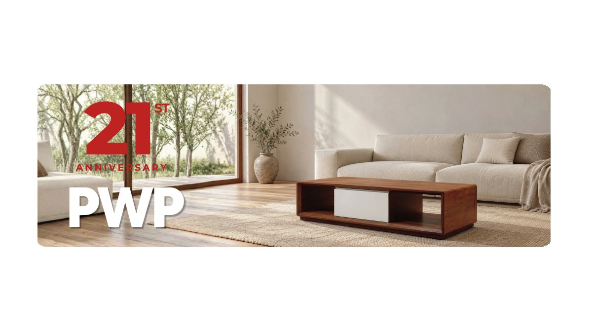 21st Anniversary PWP coffee table offers